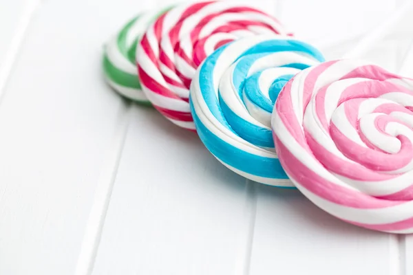 Färgglada virvel lollipop — Stockfoto