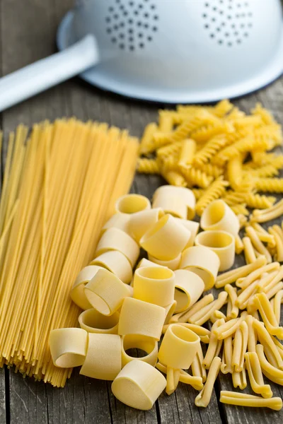 Various uncooked pasta — Stock Photo, Image