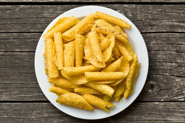 Rolled nacho chips — Stock Photo, Image