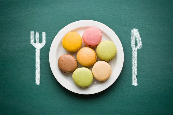 Macarrones franceses dulces — Foto de Stock