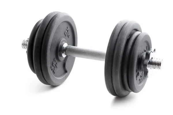 The black dumbbell — Stock Photo, Image