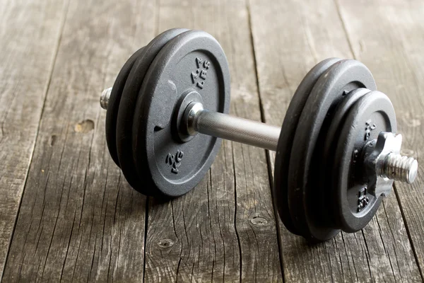 The iron dumbbells — Stock Photo, Image