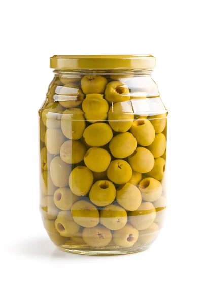 Pitted green olives — Stock Photo, Image