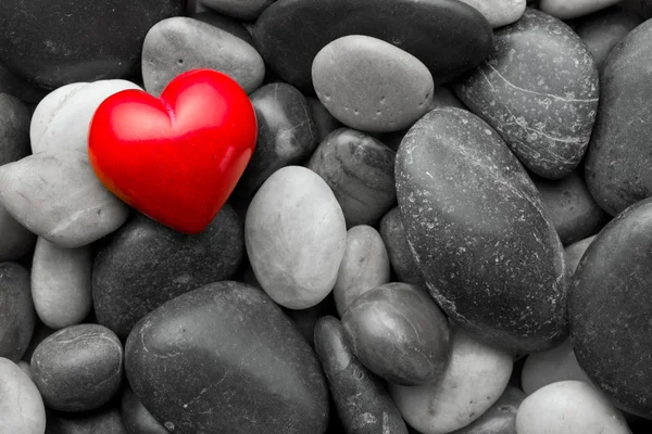 Coração de pedra vermelha — Fotografia de Stock