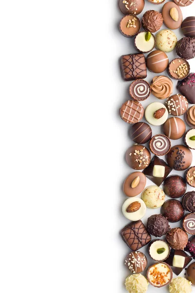 各种果仁巧克力糖 — 图库照片