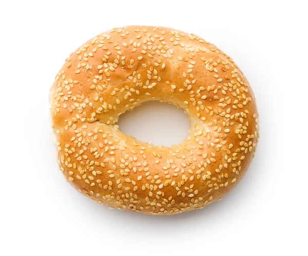 Tasty bagel with sesame seed — Stock Photo, Image