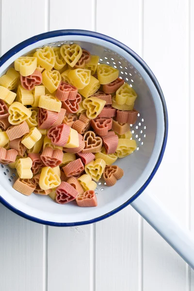 Hjärtformade pasta — Stockfoto