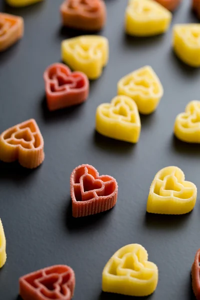 Pastas en forma de corazón — Foto de Stock