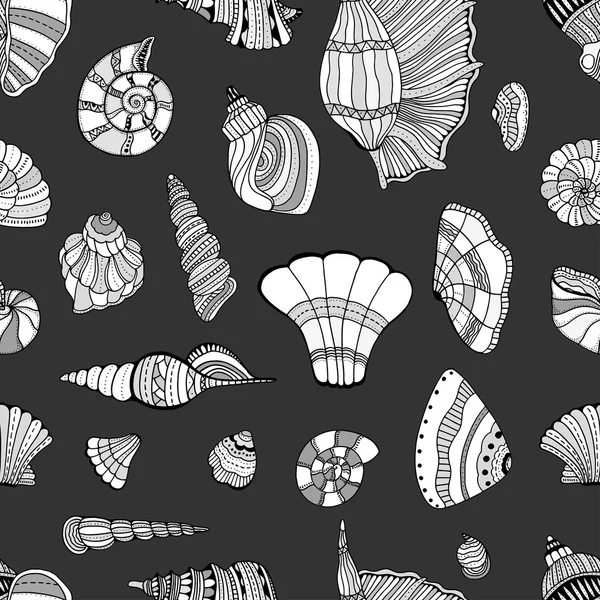 Padrão sem costura Seashell — Vetor de Stock