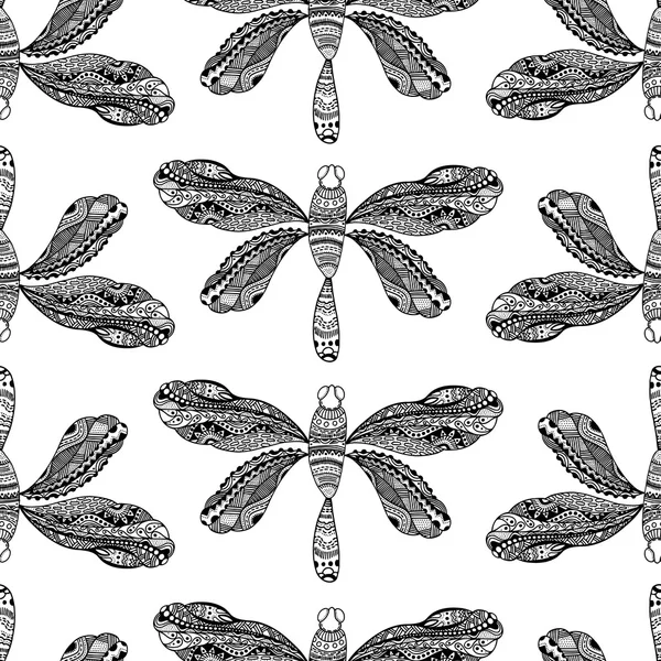 Dragonfly dessiné à la main — Image vectorielle