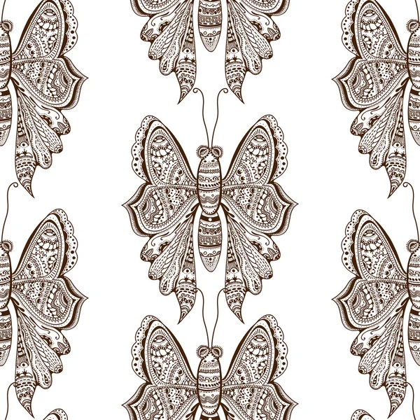Стилизованная коричневая бабочка — стоковый вектор