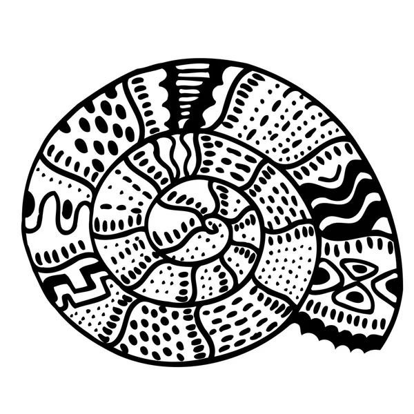 Stilizált Zentangle gránát — Stock Vector