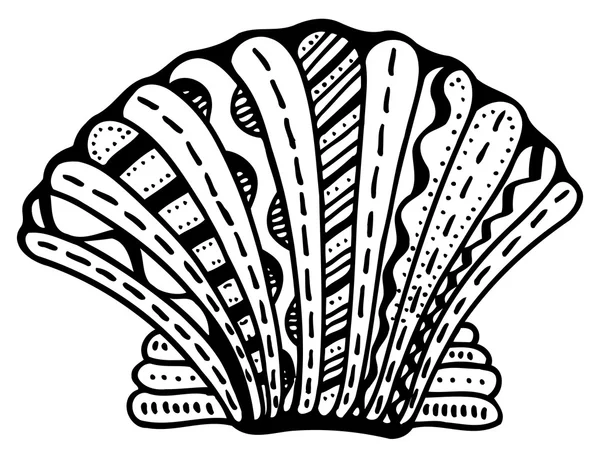 Zentangle stylizované shell — Stockový vektor