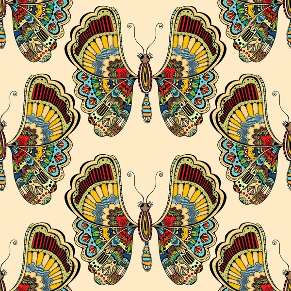 Бабочка бесшовная — стоковый вектор
