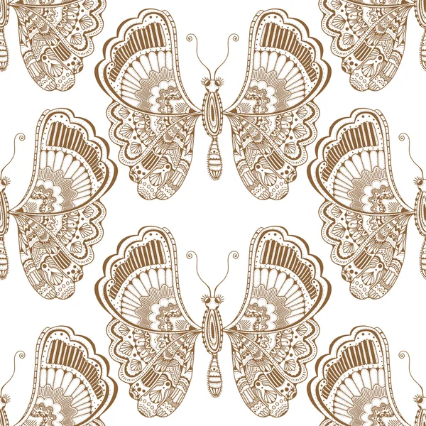 Papillon brun stylisé — Image vectorielle