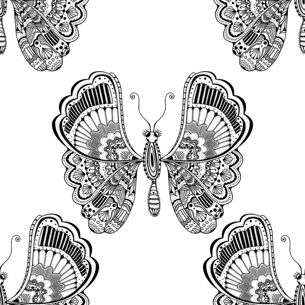 Papillon brun stylisé — Image vectorielle