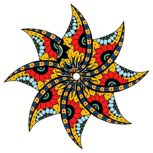 Mandala round ornament — Stock Vector
