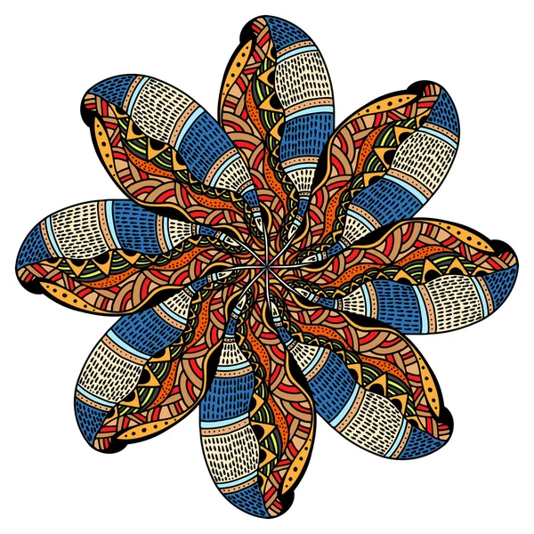 Mandala ronde ornament — Stockvector