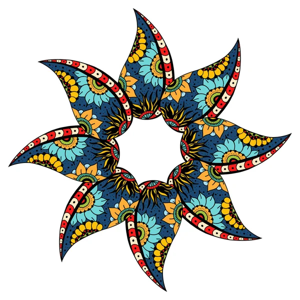 Mandala ornamento redondo — Vetor de Stock