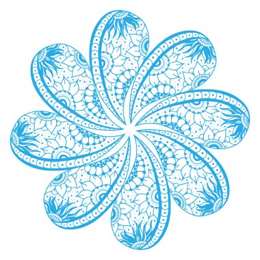 Dekoratif yuvarlak dantel çiçek