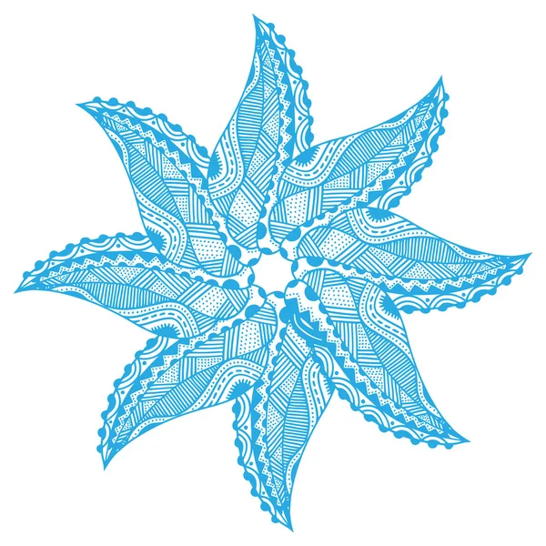 Dekorativa runda spetsar blomma — Stock vektor
