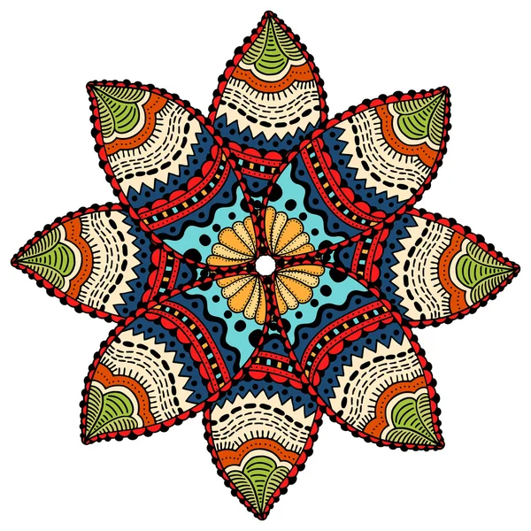 Mandala ronde ornament — Stockvector