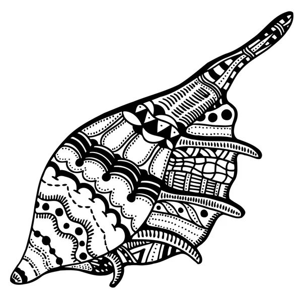 Stilizált Zentangle gránát — Stock Vector