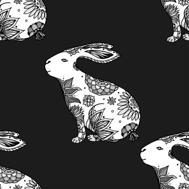 arka plan ile tavşan. 