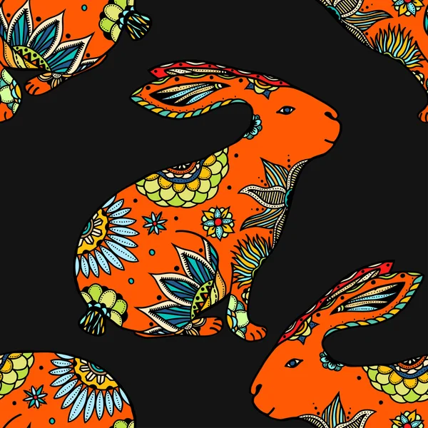 Hintergrund mit Kaninchen. — Stockvektor