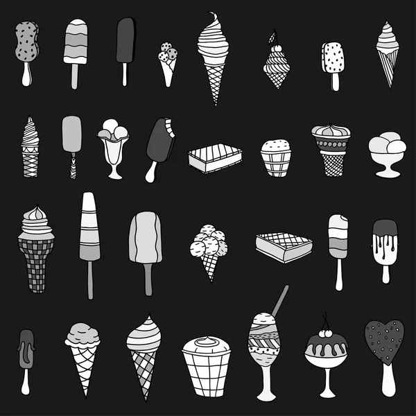 Set of ice-cream. — Stock Vector