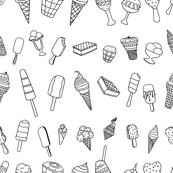 Helados patrón sin costura — Archivo Imágenes Vectoriales