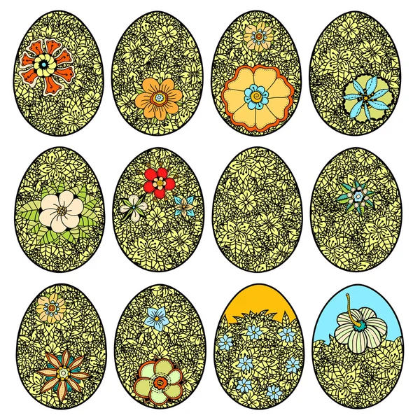 Oeuf de Pâques Doodle — Image vectorielle