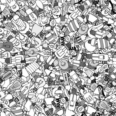 Şirin Vintage ampul Doodle