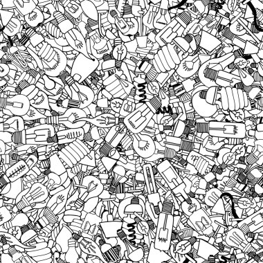 Şirin Vintage ampul Doodle