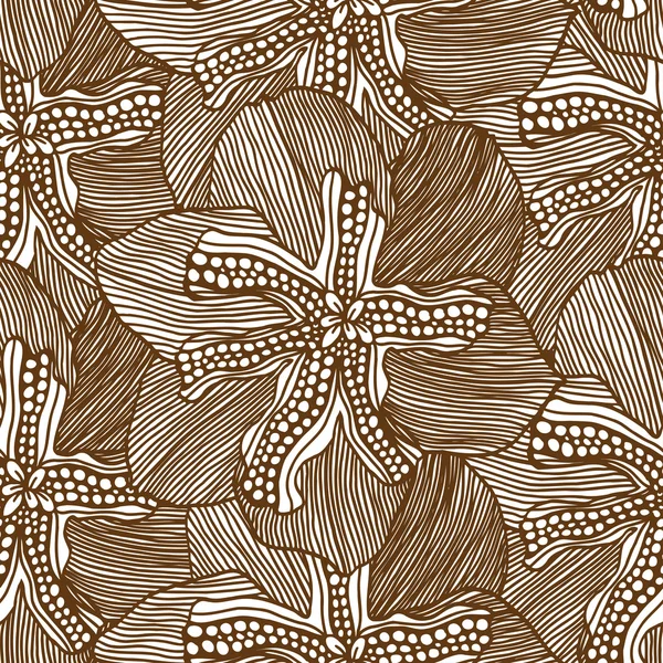 Modèle floral monochrome — Image vectorielle