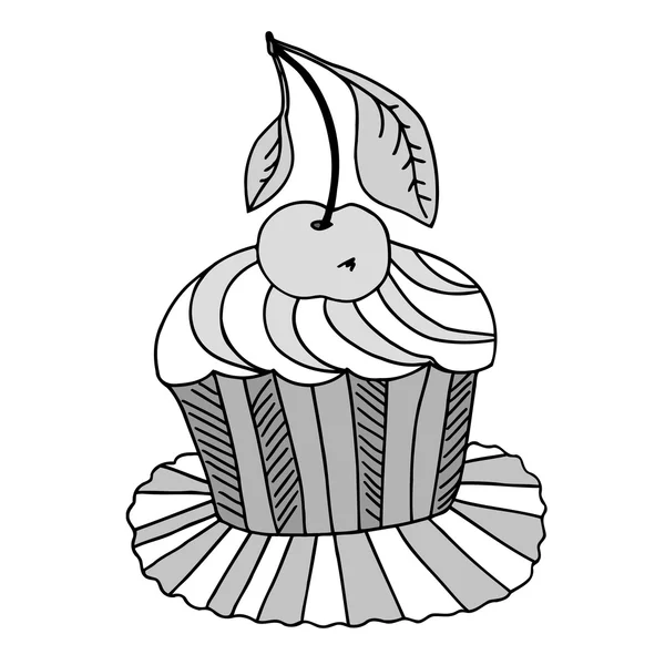 Vetor de bolo desenhado à mão — Vetor de Stock