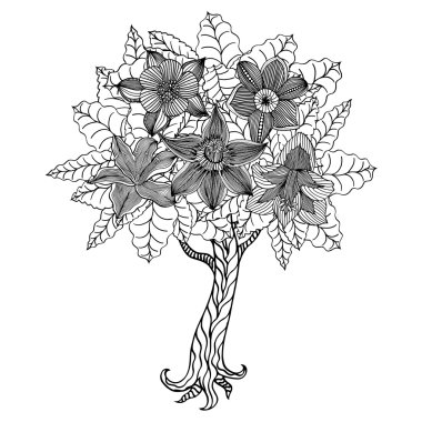 ağaç yaprakları ile