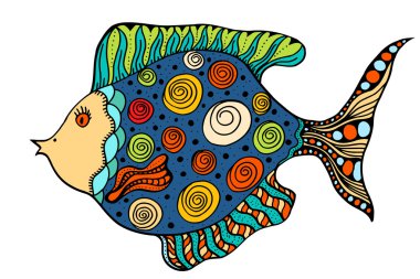 Zentangle balık stilize