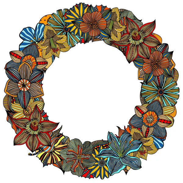 Couleur motif floral — Image vectorielle