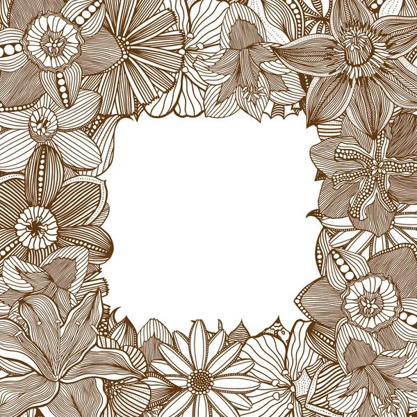 Floral zentangle vector illustration — Stock Vector