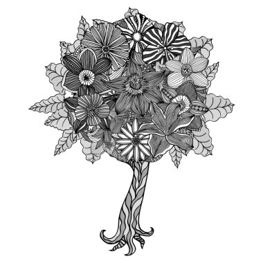 ağaç yaprakları ile