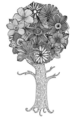 ağaç yaprakları ile