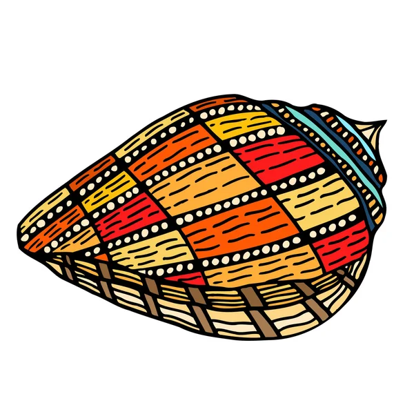 Seashell. Ilustração vetorial . — Vetor de Stock