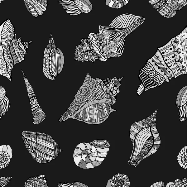 Seashell modèle sans couture — Image vectorielle