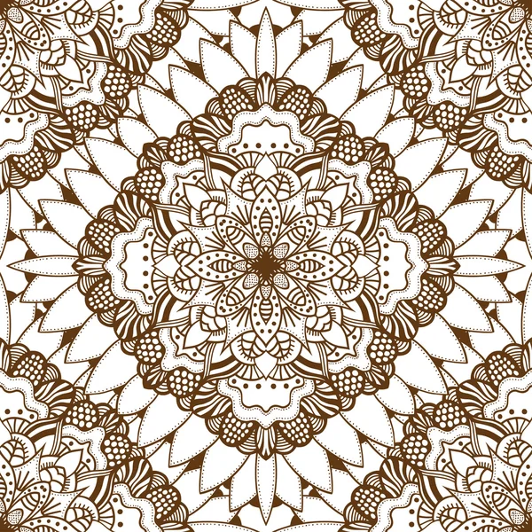 Mandalas motif sans couture — Image vectorielle