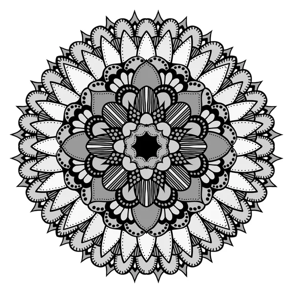 Mandala ornamen etnis - Stok Vektor