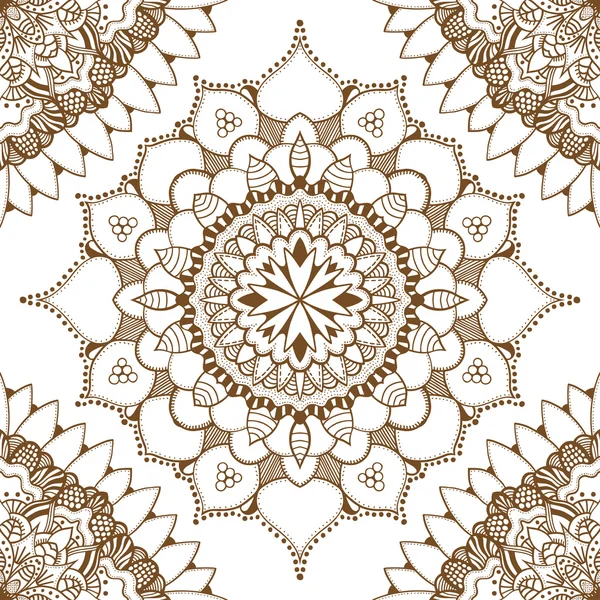 Mandalas motif sans couture — Image vectorielle