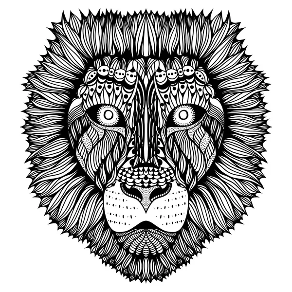 Zentangle stylized Tiger face. — Stock Vector