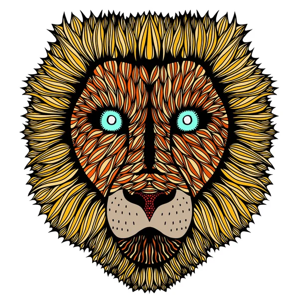 Cabeza de tigre zentangle — Vector de stock