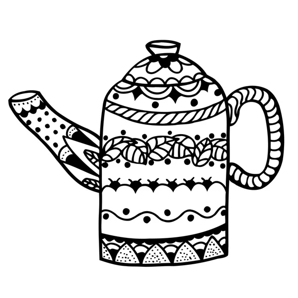 Teapot isolated vector — Stock Vector